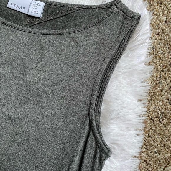 Kenar Dress Sleeveless Gray Stretch Open Back Casual Comfy Women’s Size XS - Picture 3 of 7